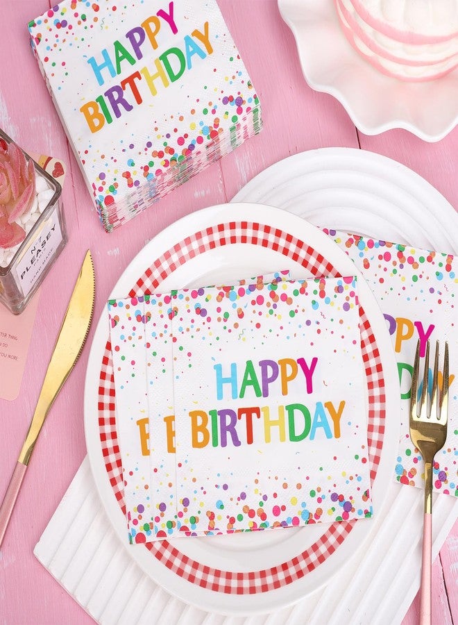 وولاين مجموعة مناديل ورقية من والين، 100 قطعة، مزينة بنقاط ملونة، مناسبة لحفلات أعياد الميلاد، سميكة، للاستخدام مرة واحدة، مثالية للمشروبات والحلويات. - Image 3